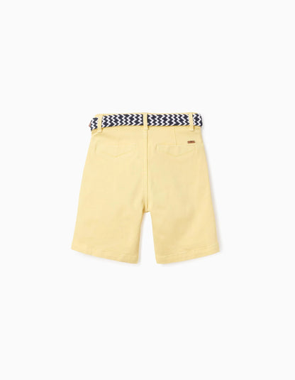 Chino Shorts with Belt for Boys 'Midi', Yellow