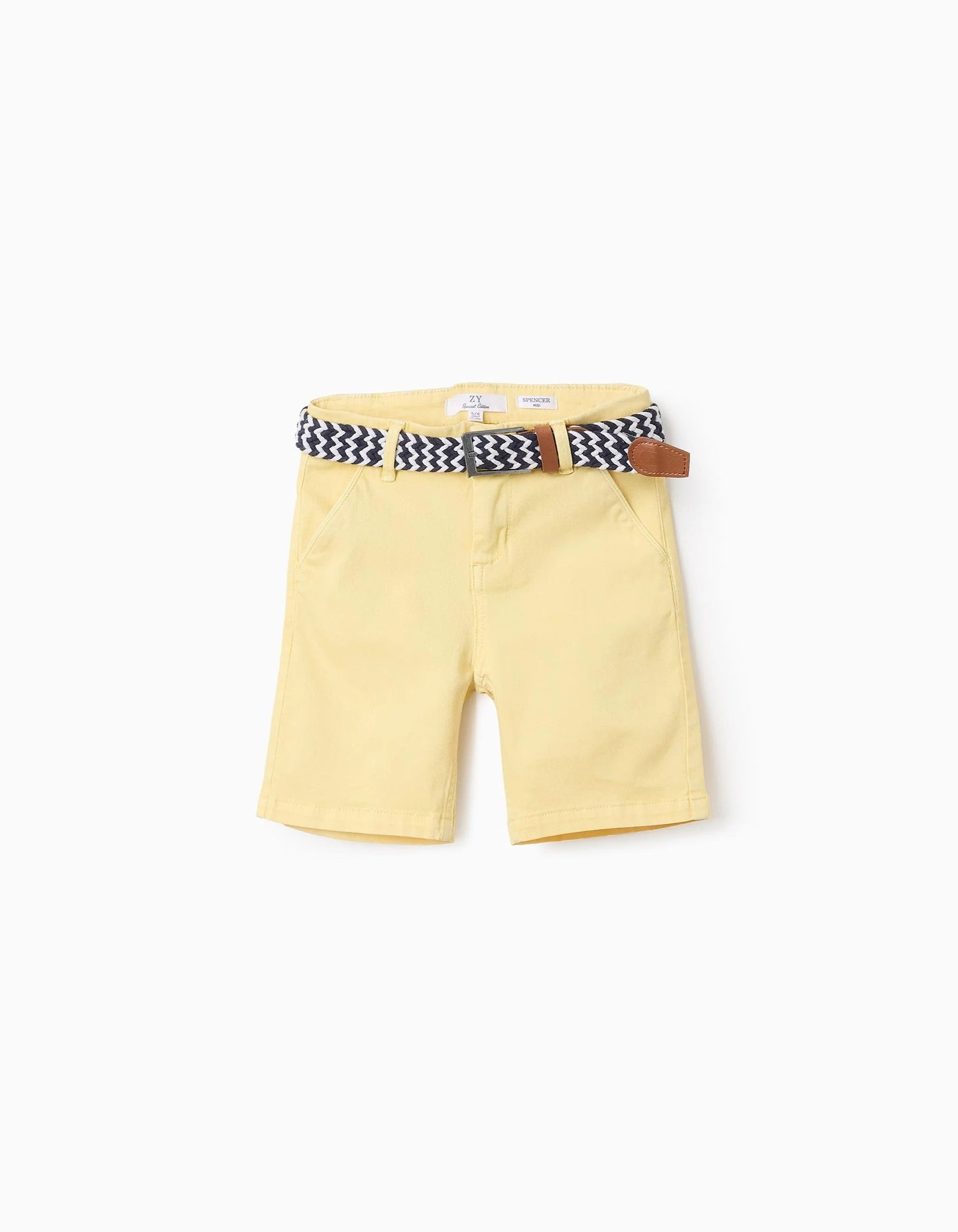 Chino Shorts with Belt for Boys 'Midi', Yellow