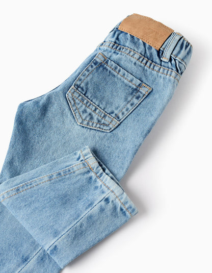 Cotton Denim Trousers for Baby Boys 'Baggy', Blue