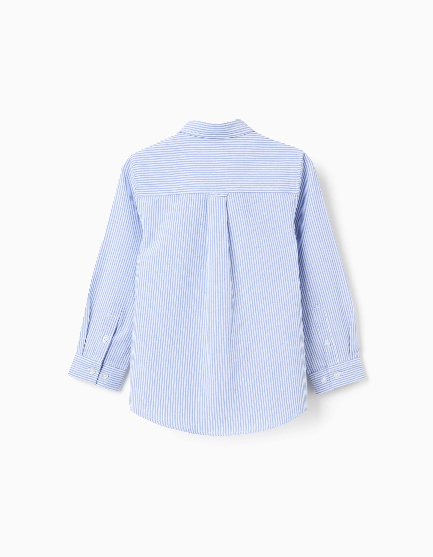 Striped Oxford Shirt for Boys, White/Blue