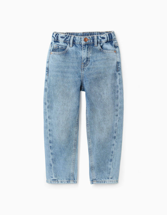Denim Cotton Trousers for Boys 'Baggy', Blue