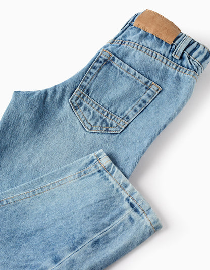 Denim Cotton Trousers for Boys 'Baggy', Blue