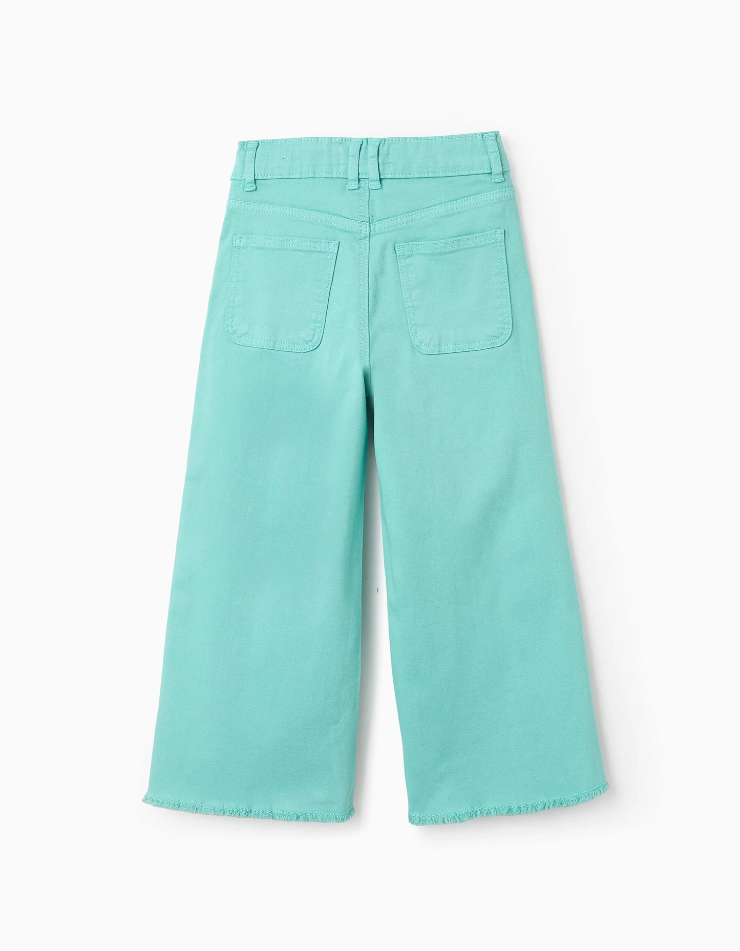 Twill Trousers for Girls 'Wide Leg', Green