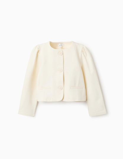Classic Jacket for Girls, Cream