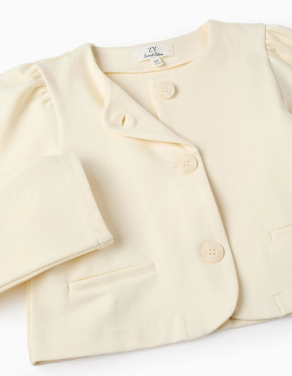 Classic Jacket for Girls, Cream