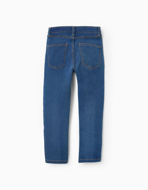 Flexible Skinny Jeans for Girls, Blue