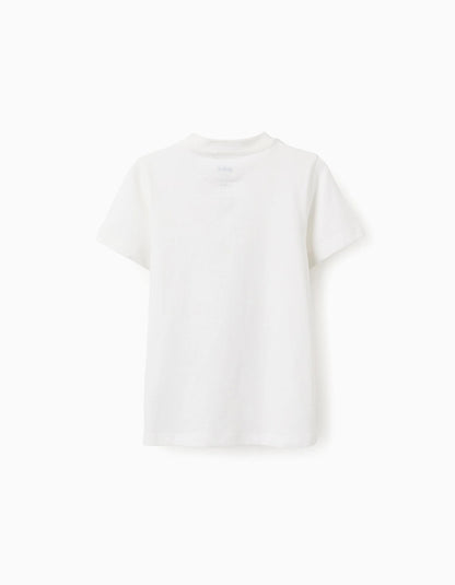 Cotton T-shirt for Boys 'Batman', White
