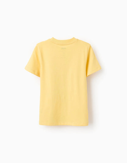 Cotton T-shirt for Boys 'Batman', Yellow