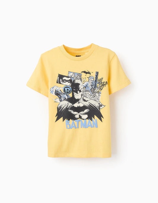 Cotton T-shirt for Boys 'Batman', Yellow