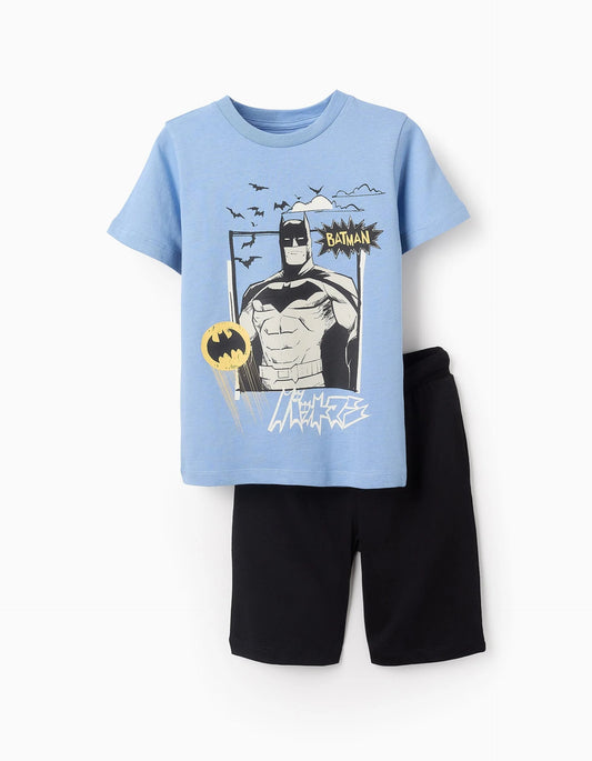 T-shirt + Cotton Shorts for Boys 'Batman', Blue/Black