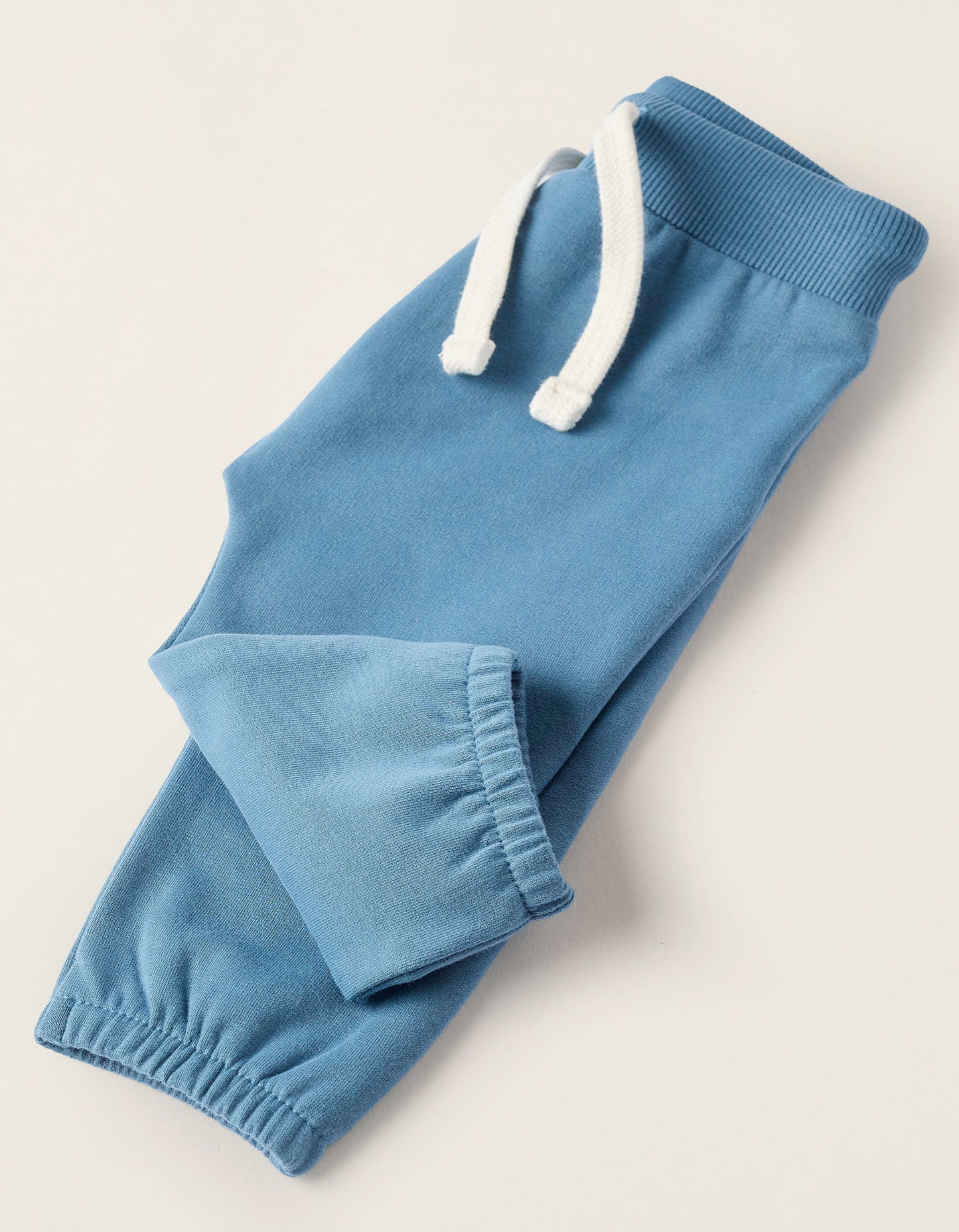 Sweatshirt + Footed Trousers for Newborns 'Tiger', White/Blue