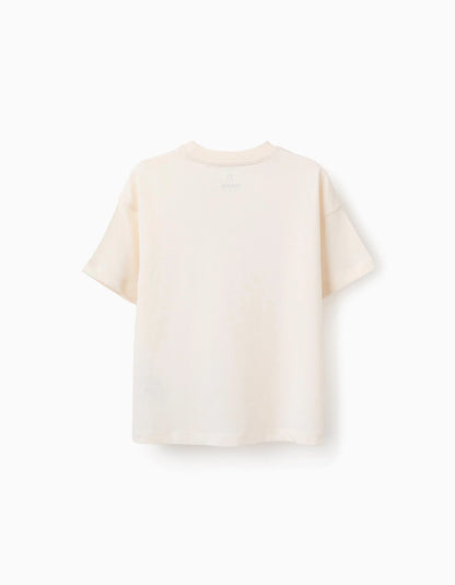 Cotton T-shirt for Girls 'Sumatra', Beige