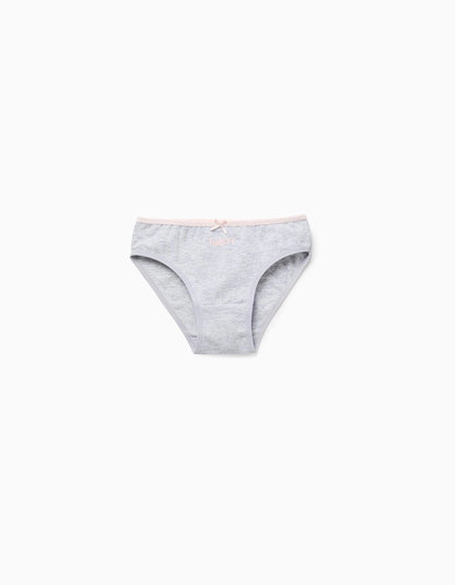 Pack of 5 Briefs for Girls 'Tweety', White/Pink/Grey