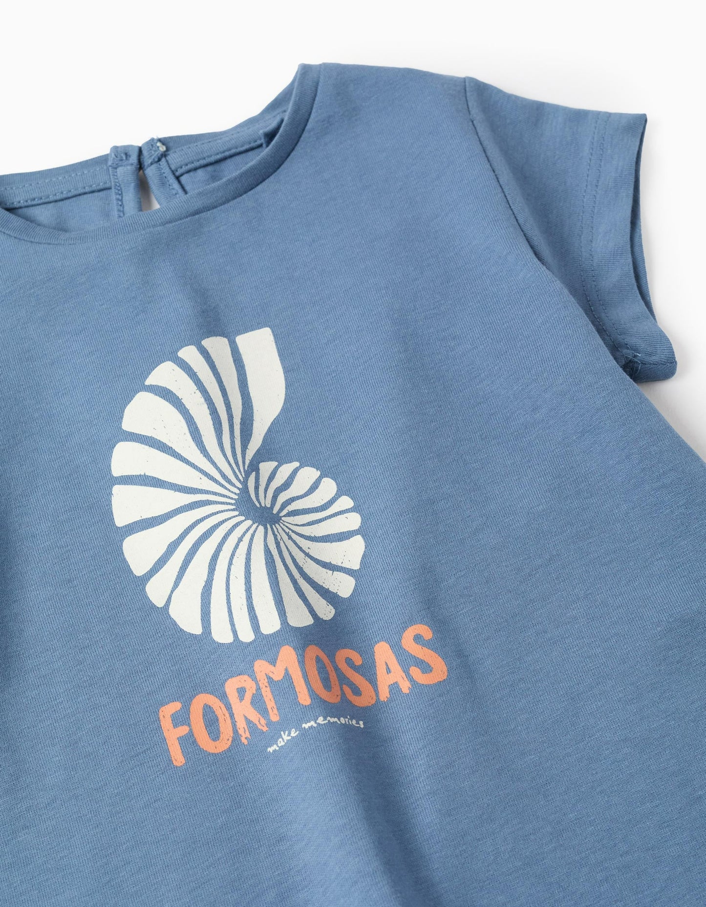 Cotton T-shirt for Baby Girls 'Formosa', Blue