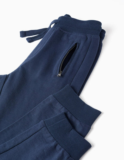Joggers with Sealed Pockets for Boys 'Slim', Dark Blue