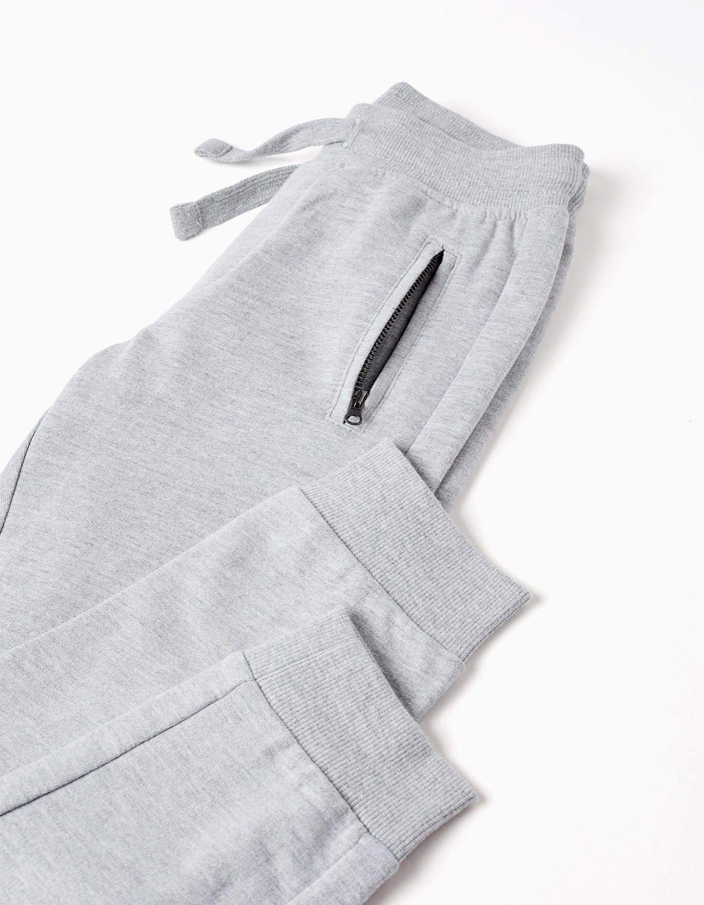 Boys' Slim Joggers with Sealed Pockets, Gray