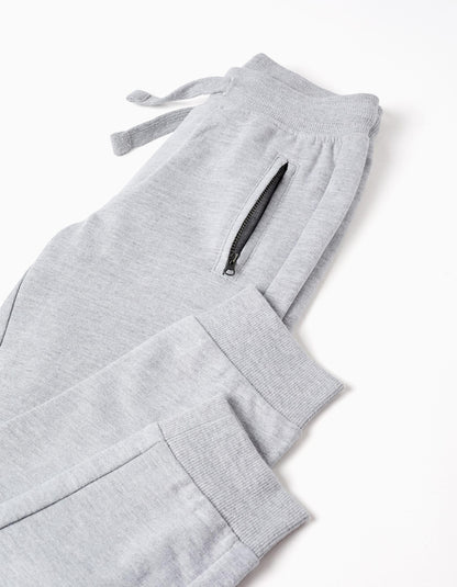 Boys' Slim Joggers with Sealed Pockets, Gray