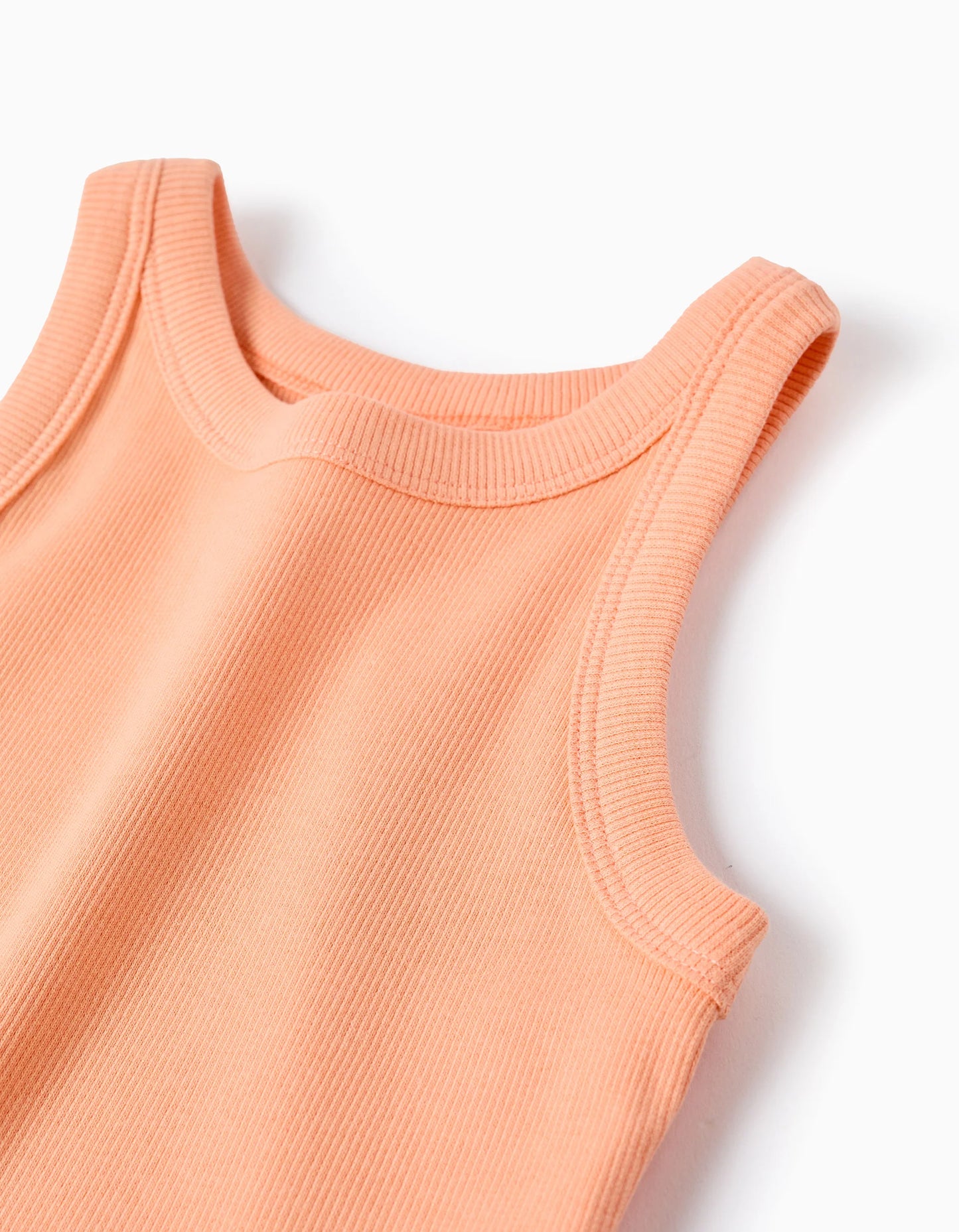 Ribbed Top for Girls, Coral