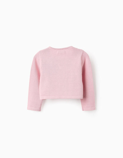 Cardigan with Sequins for Baby Girls, Pink