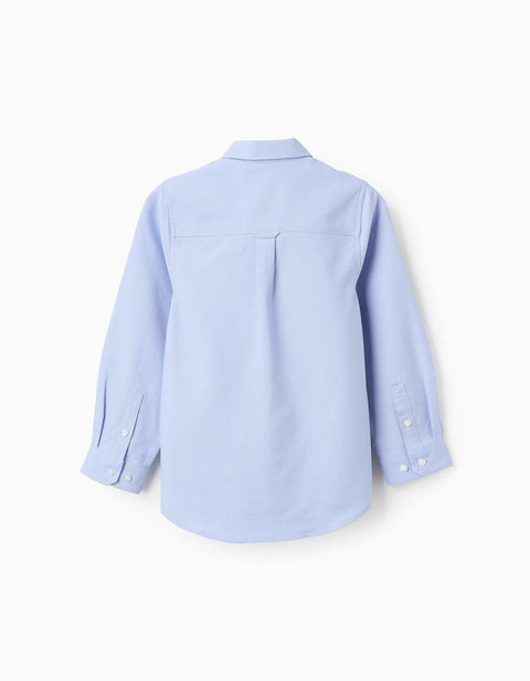 Shirt in Cotton Oxford for Boys, Blue