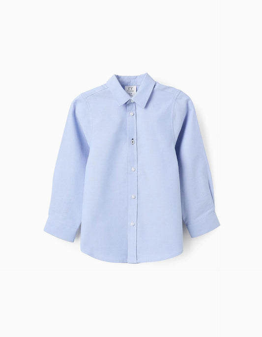 Shirt in Cotton Oxford for Boys, Blue