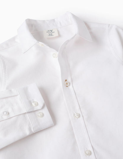 Shirt in Cotton Oxford for Boys, White