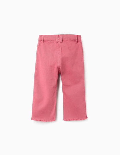 Trousers with Cross-Stitch Details for Baby Girls, Pink