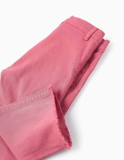Trousers with Cross-Stitch Details for Baby Girls, Pink