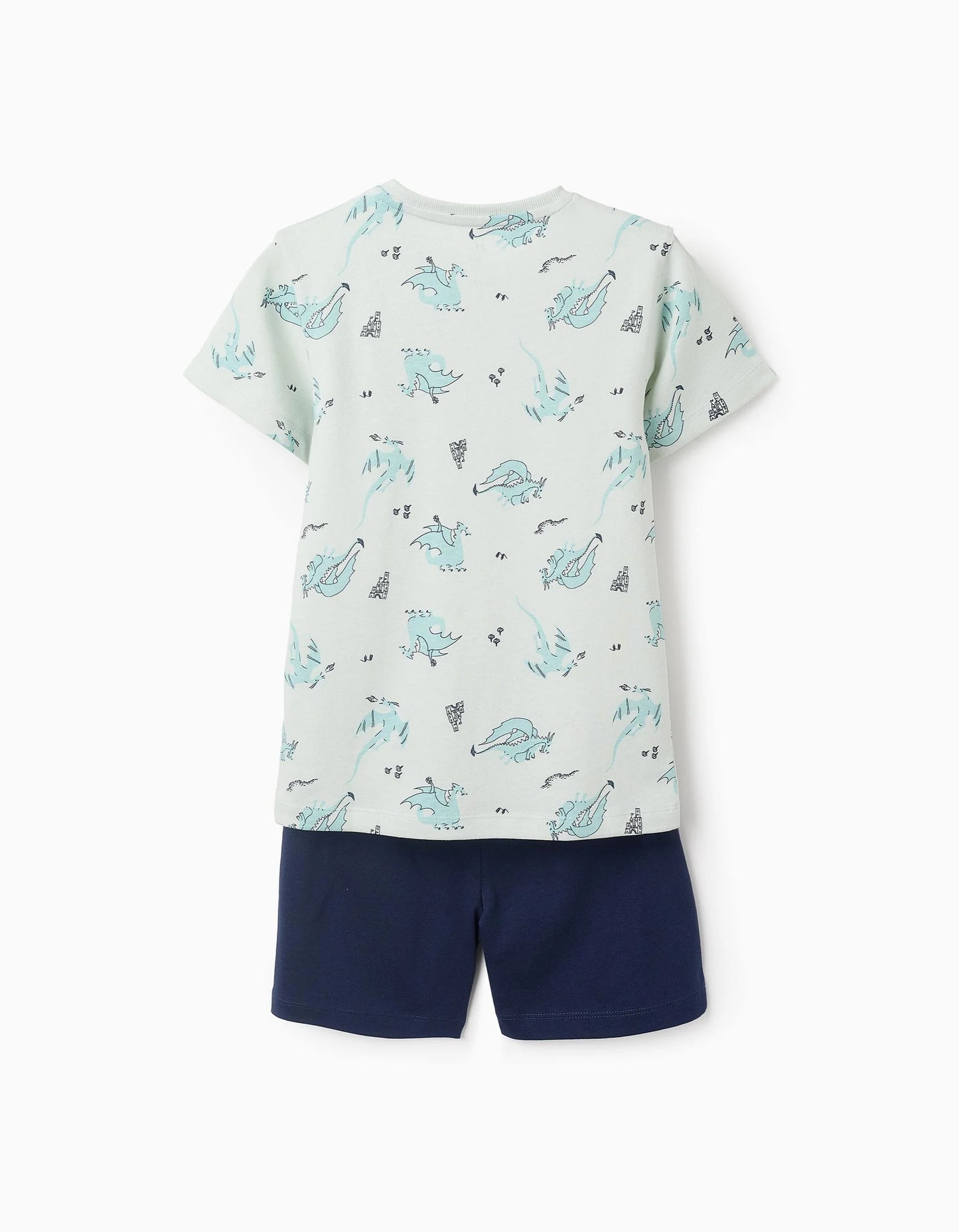 Cotton Pyjama for Boys 'Dragons', Blue/Green Water