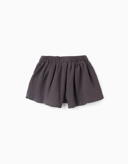 Bamboo Shorts for Girls, Grey