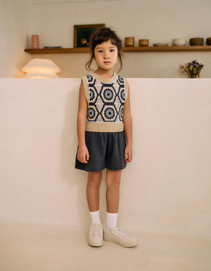 Bamboo Shorts for Girls, Grey