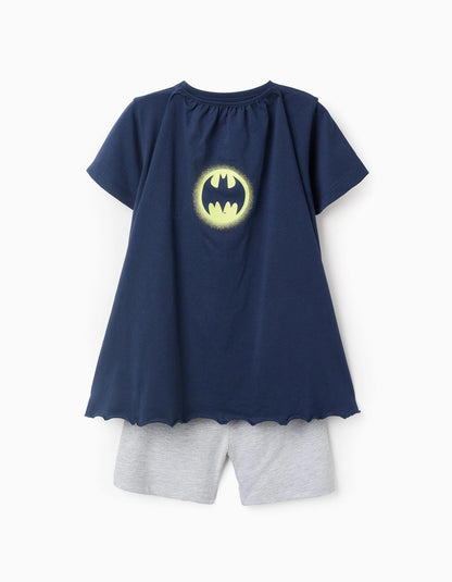 Cotton Pyjamas with Cape for Boys 'Batman', Blue/Grey
