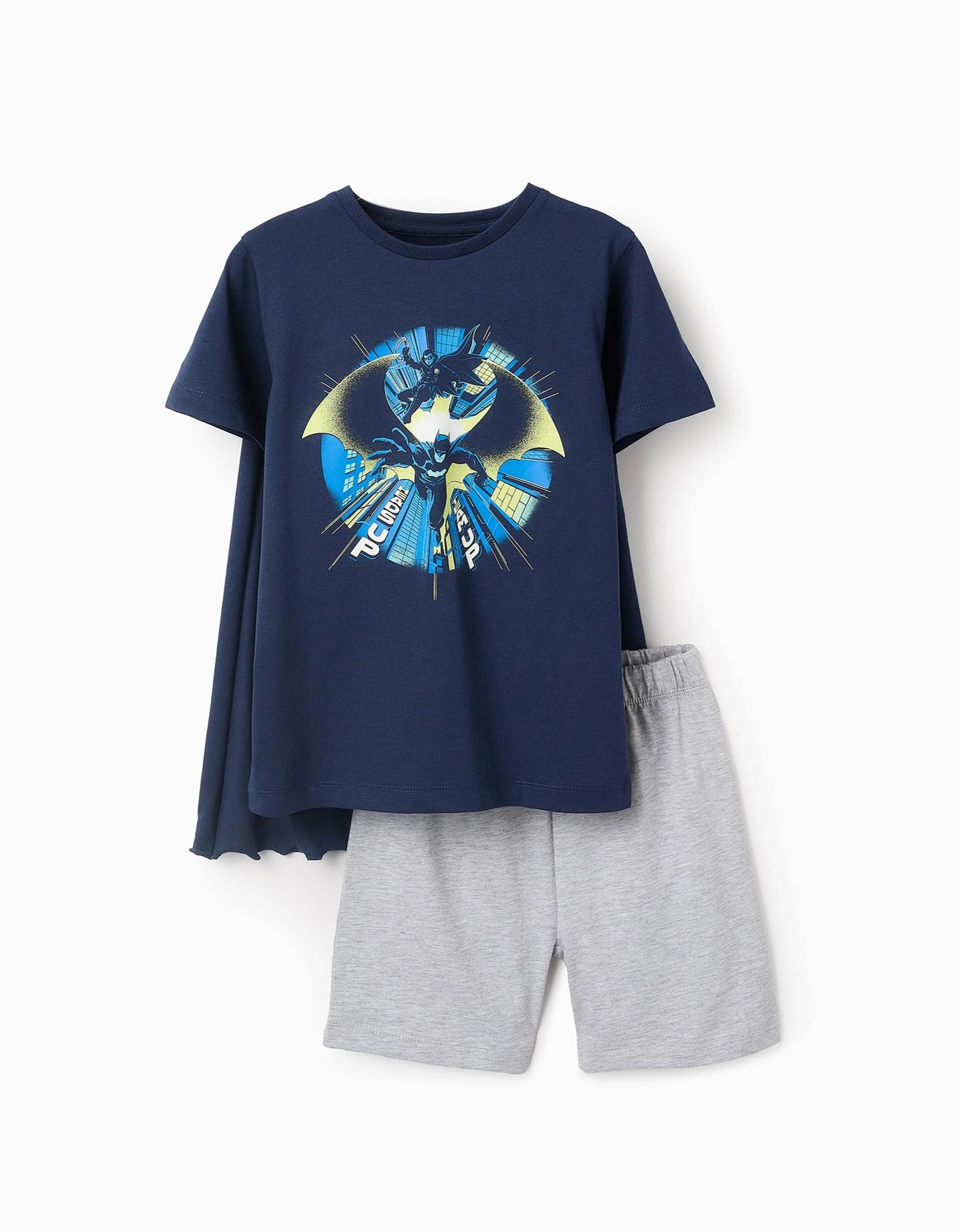 Cotton Pyjamas with Cape for Boys 'Batman', Blue/Grey