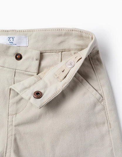 Chino Twill Shorts for Baby Boys, Beige