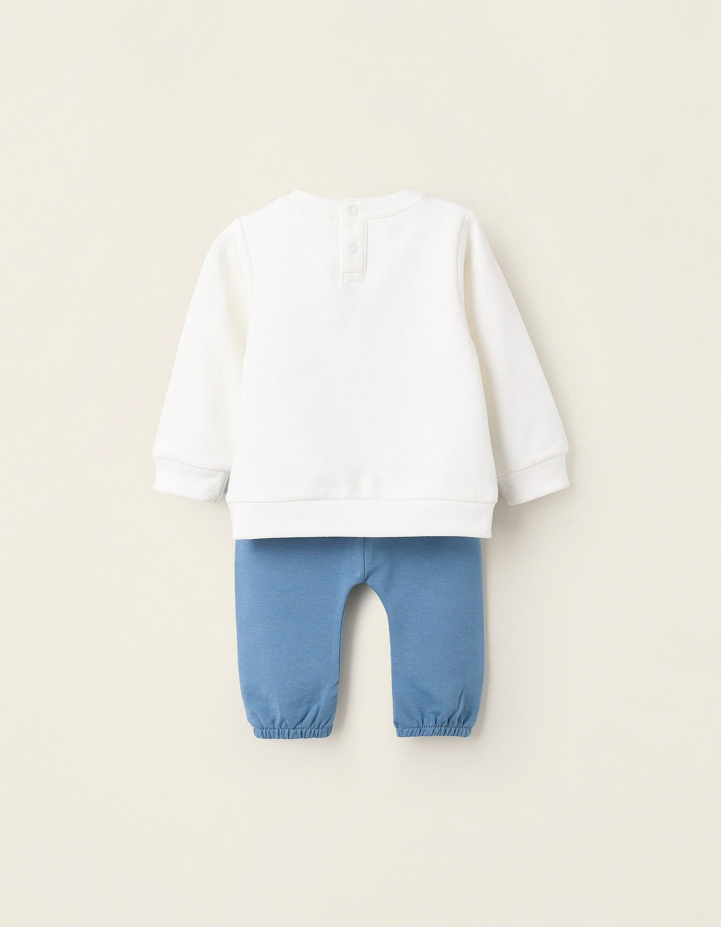 Sweatshirt + Trousers for Newborns 'Dumbo', White/Blue