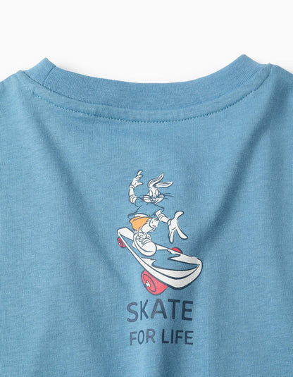 Cotton T-shirt for Boys 'Bugs Bunny', Blue
