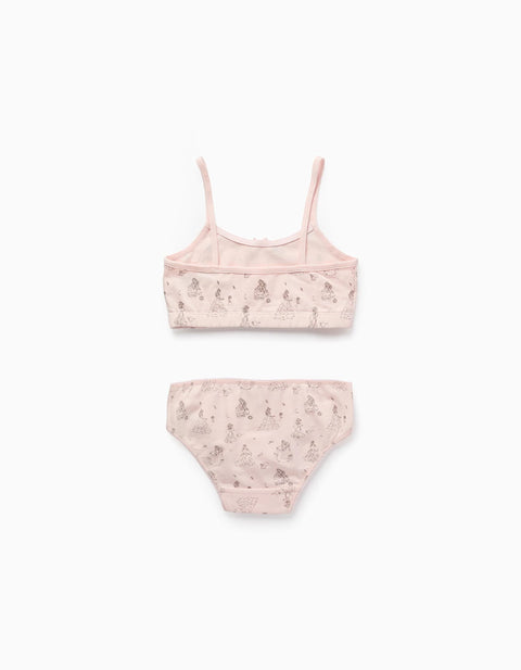 Top + Briefs for Girls 'Disney Princesses', Pink