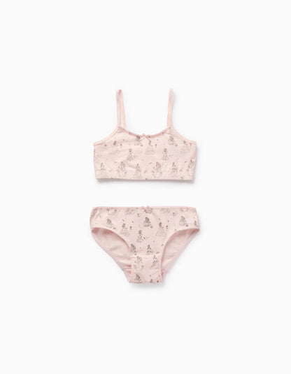 Top + Briefs for Girls 'Disney Princesses', Pink
