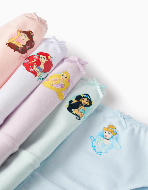 Pack of 5 Briefs for Girls 'Disney Princesses', Multicolour