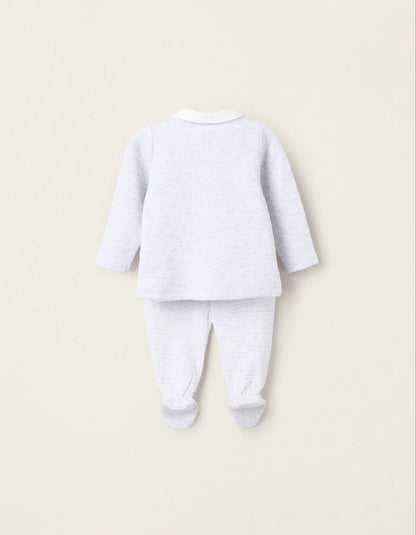 Sweatshirt + Trousers for Newborns 'King Mouse', Grey