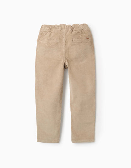 Corduroy Chino Trousers for Boys 'Straight Fit', Beige