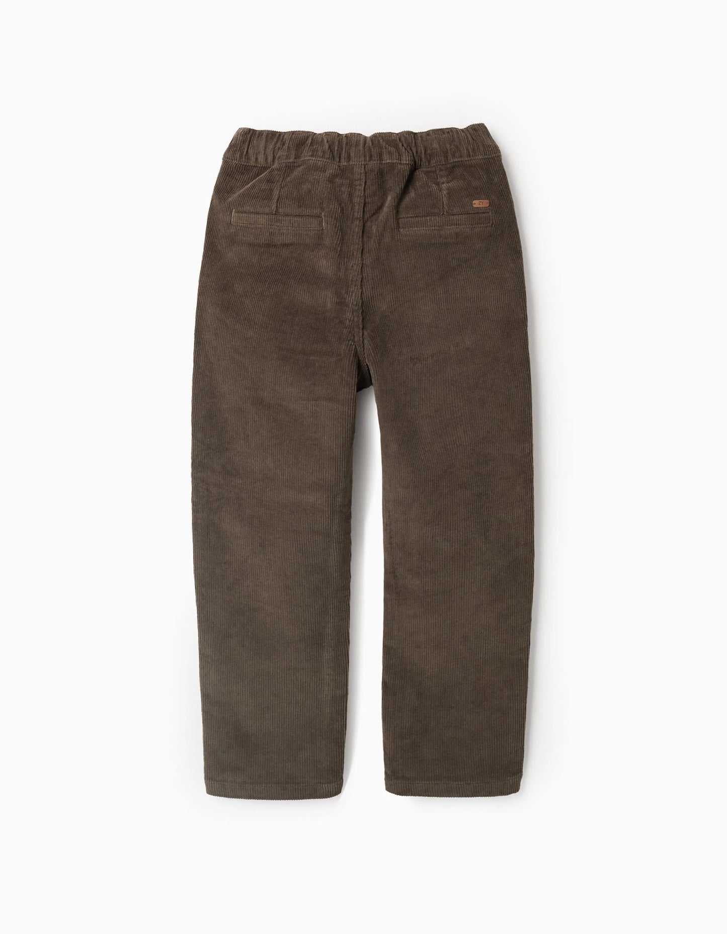 Corduroy Chino Trousers for Boys 'Straight Fit', Dark Green