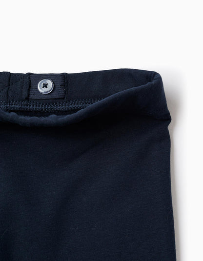 Ruffled Leggings for Girls, Dark Blue