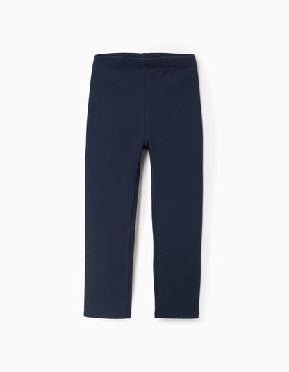 Ruffled Leggings for Girls, Dark Blue