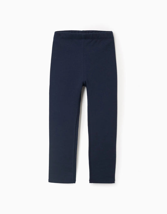 Ruffled Leggings for Girls, Dark Blue
