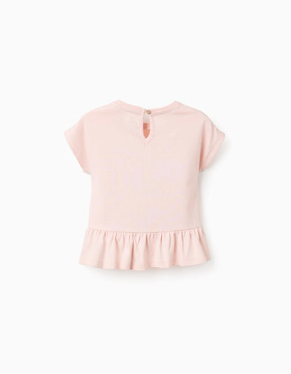 Cotton T-shirt for Baby Girls 'Bambi & Thumper', Pink
