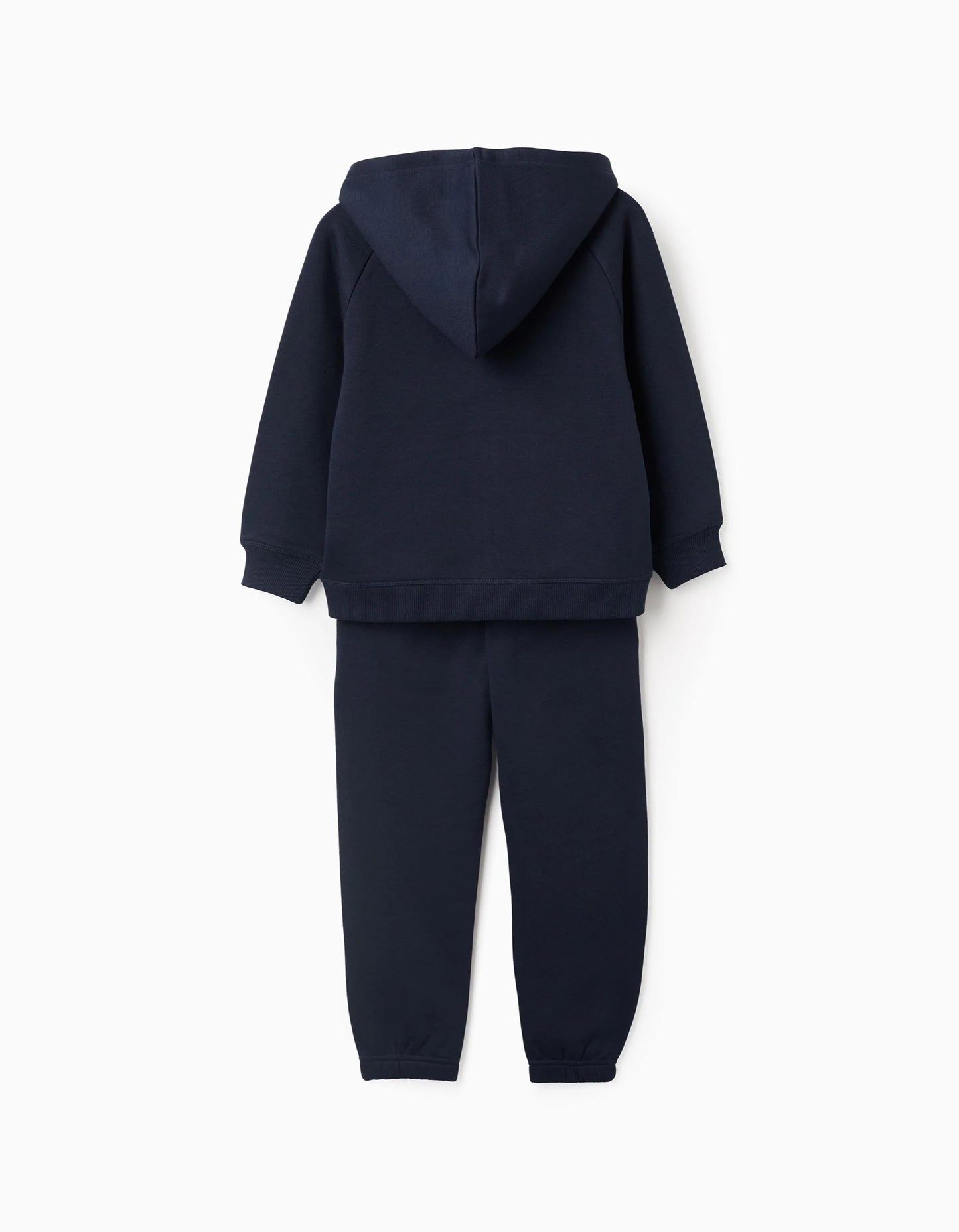 Hooded jacket + T-shirt + trousers for girls, dark blue/white