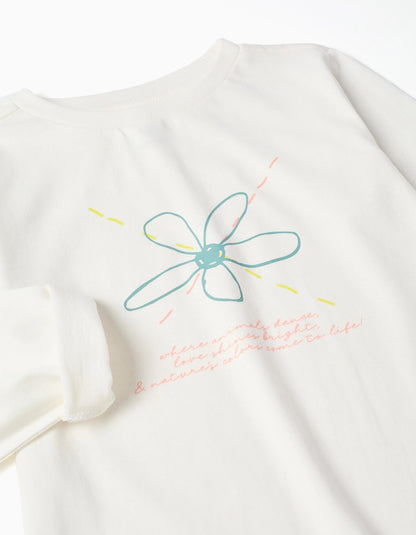 Hooded jacket + T-shirt + trousers for girls, dark blue/white