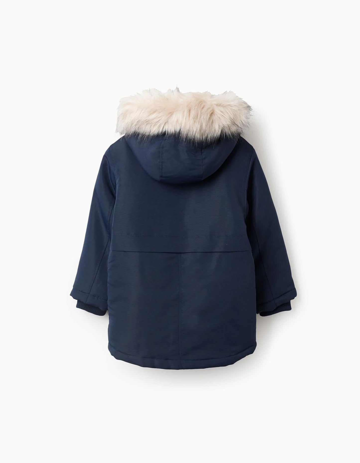 Padded Parka with Removable Fur Hood for Boys, Blue