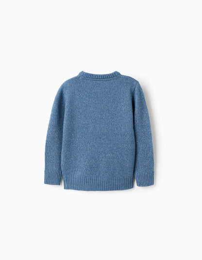 Mesh Effect Jumper for Boys, Blue